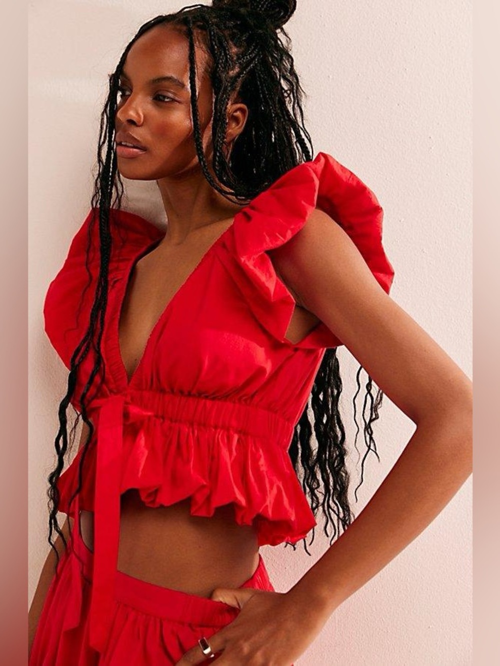 Free People Bring The Bubble - Red Top